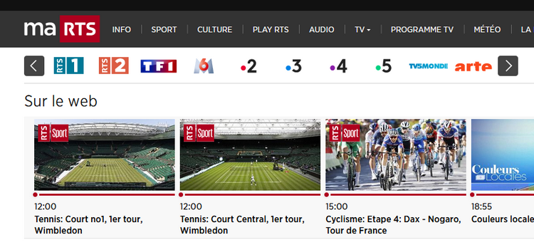 Wimbledon sur RTS